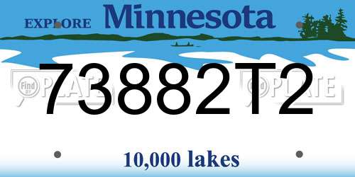 73882T2 Minnesota License Plate