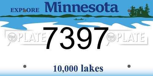 7397 Minnesota License Plate