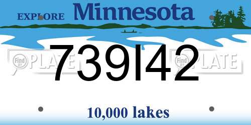 739I42 Minnesota License Plate