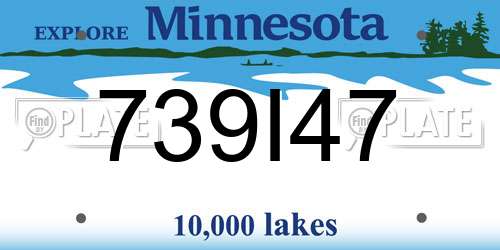 739I47 Minnesota License Plate