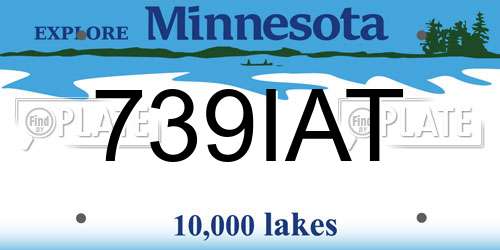739IAT Minnesota License Plate