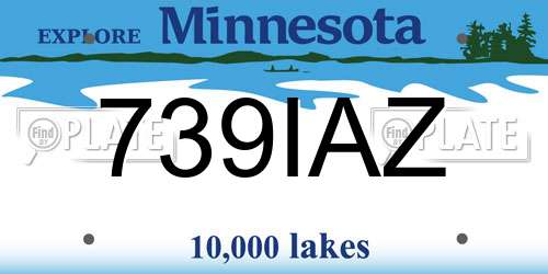739IAZ Minnesota License Plate