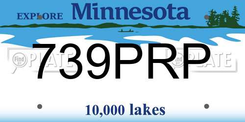 739PRP Minnesota License Plate