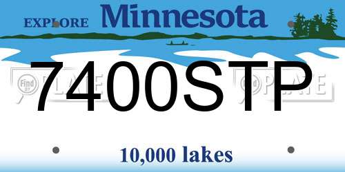 7400STP Minnesota License Plate