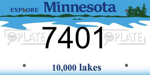 7401 Minnesota License Plate