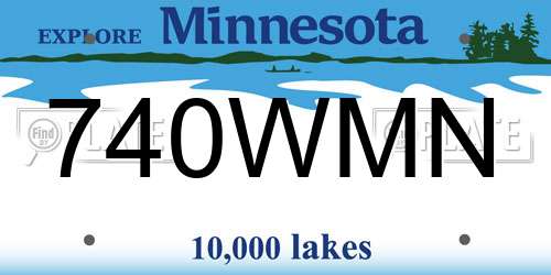 740WMN Minnesota License Plate