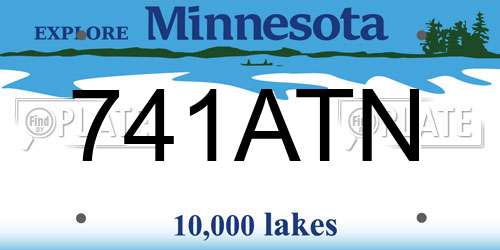 741ATN Minnesota License Plate