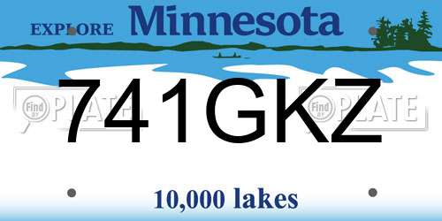 741GKZ Minnesota License Plate
