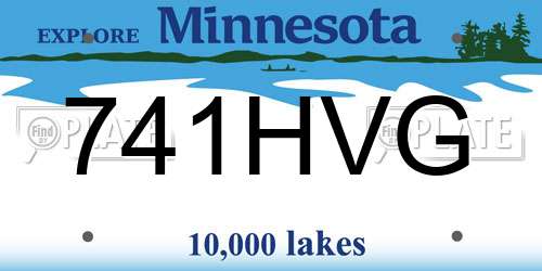 741HVG Minnesota License Plate