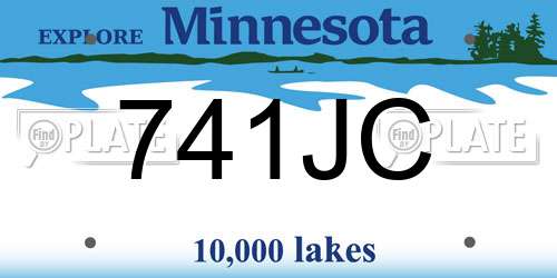 741JC Minnesota License Plate