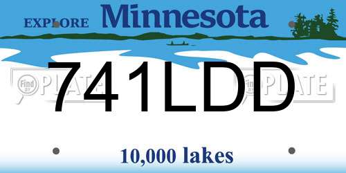 741LDD Minnesota License Plate