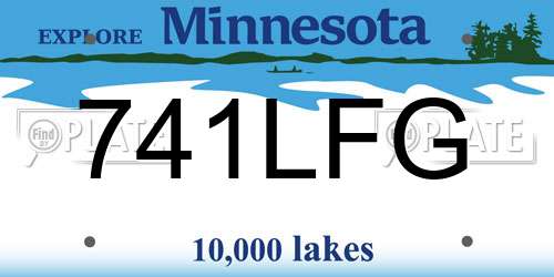 741LFG Minnesota License Plate