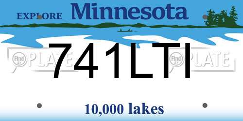 741LTI Minnesota License Plate