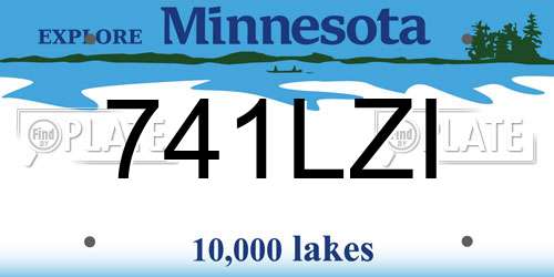 741LZI Minnesota License Plate