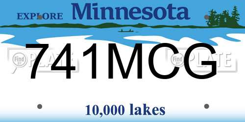 741MCG Minnesota License Plate