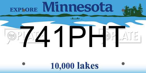 741PHT Minnesota License Plate
