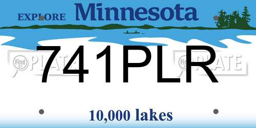 741PLR Minnesota License Plate