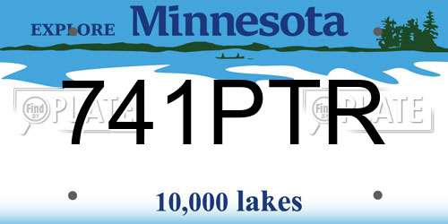 741PTR Minnesota License Plate