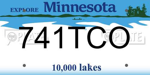 741TCO Minnesota License Plate