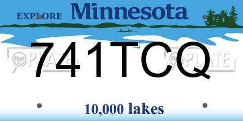 741TCQ Minnesota License Plate
