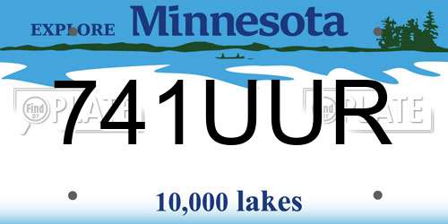 741UUR Minnesota License Plate