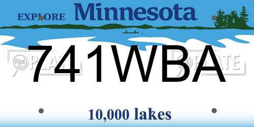 741WBA Minnesota License Plate