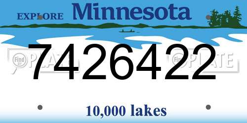 7426422 Minnesota License Plate
