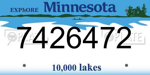 7426472 Minnesota License Plate
