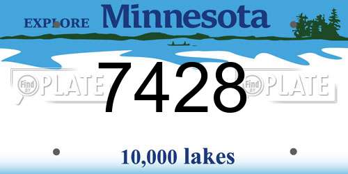 7428 Minnesota License Plate