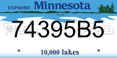 74395B5 Minnesota License Plate