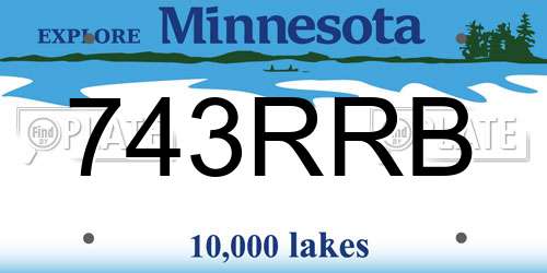743RRB Minnesota License Plate