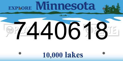 7440618 Minnesota License Plate