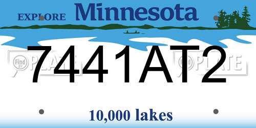 7441AT2 Minnesota License Plate