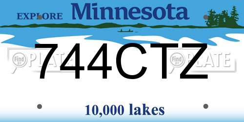 744CTZ Minnesota License Plate