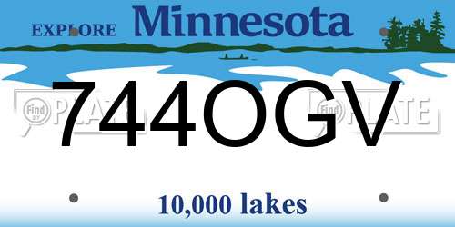 744OGV Minnesota License Plate