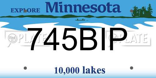 745BIP Minnesota License Plate