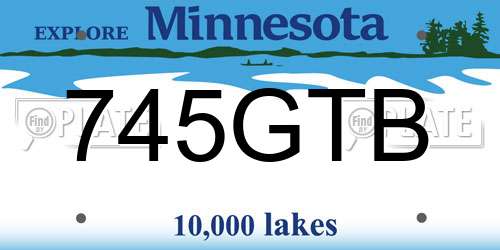 745GTB Minnesota License Plate