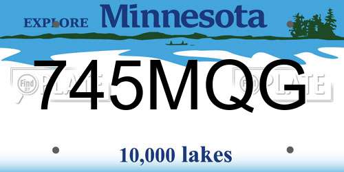 745MQG Minnesota License Plate