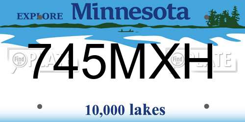 745MXH Minnesota License Plate