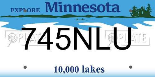 745NLU Minnesota License Plate