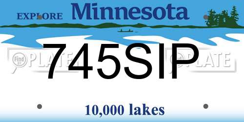 745SIP Minnesota License Plate