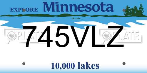 745VLZ Minnesota License Plate