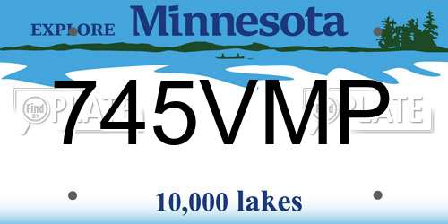 745VMP Minnesota License Plate