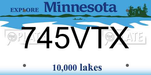745VTX Minnesota License Plate