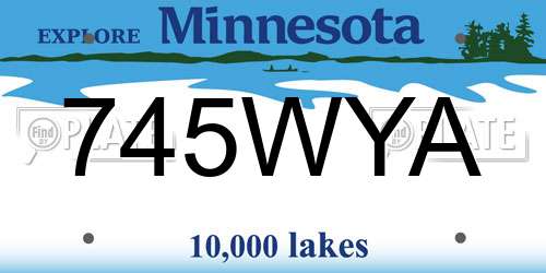 745WYA Minnesota License Plate