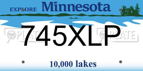 745XLP Minnesota License Plate
