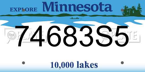 74683S5 Minnesota License Plate
