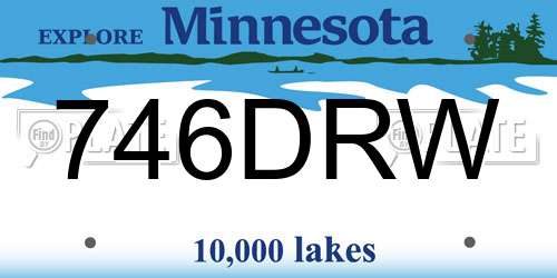 746DRW Minnesota License Plate