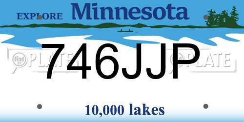 746JJP Minnesota License Plate