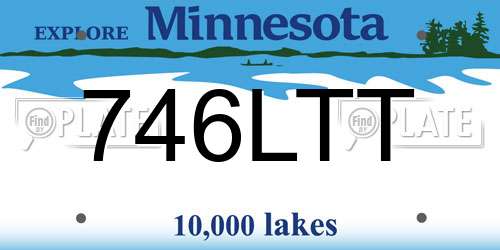 746LTT Minnesota License Plate